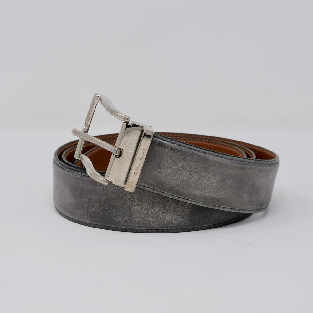 Santoni NIB Front Buckle Belt